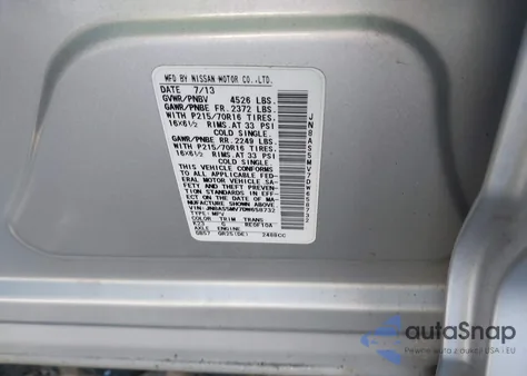 2013 Nissan Rogue S z USA, uszkodzony, nr VIN JN8AS5MV7DW658732